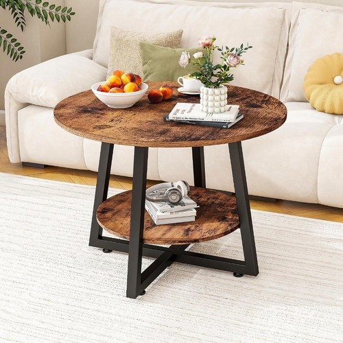 Round coffee table - coffee, with