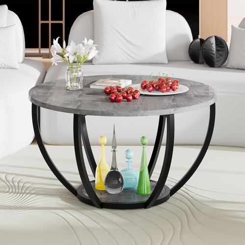 Round coffee table wooden - round, table,wooden