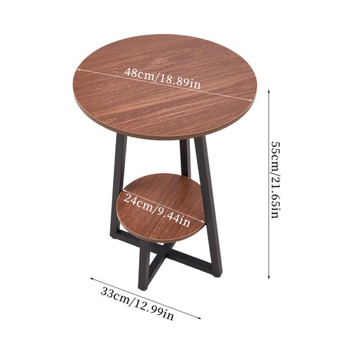 2tier round wooden coffee - 2tier,