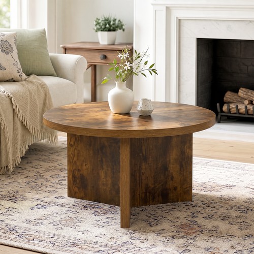 70cm round coffee table - 70cm, wooden