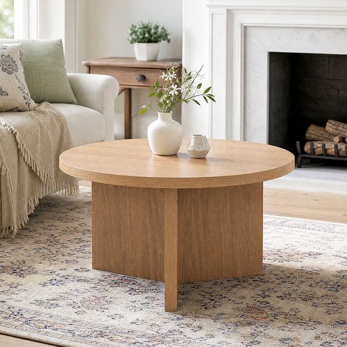 Wooden grain round coffee - grain, tea