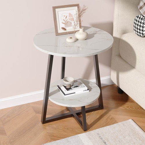 Round compact coffee table - round,