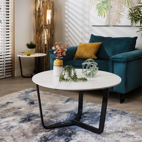 Small round white coffee - coffee, table