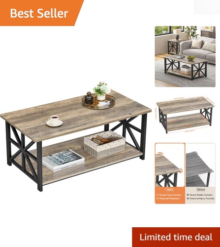 Tier coffee table 100cm - 2-tier,