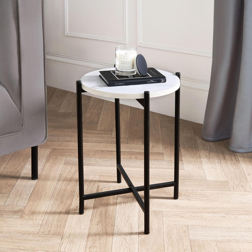 Ohs round side - table, for