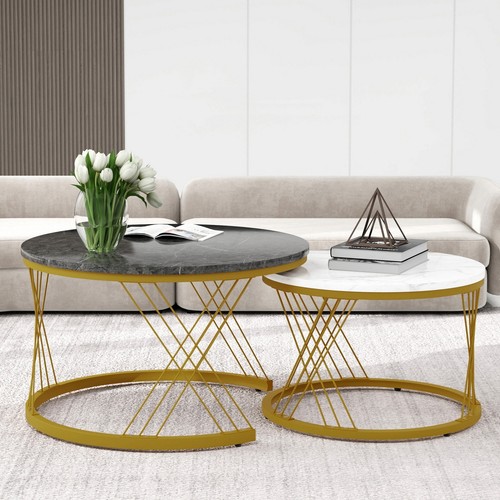 Round nesting coffee - nesting, table