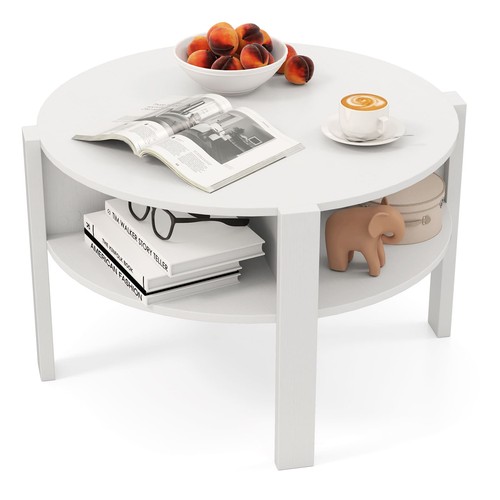 Tier round coffee table - coffee, 74cm