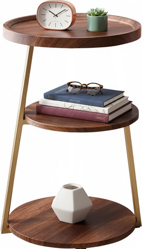 Tier round wooden coffee - 3-tier,