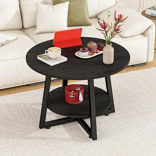 Round coffee table - coffee,