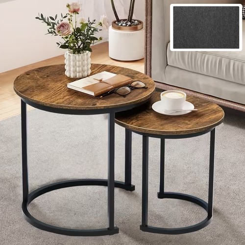 Nesting coffee tables set - coffee, of