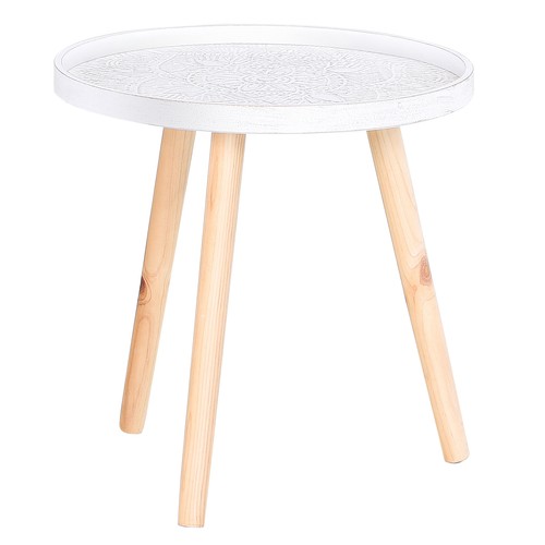 Homcom round coffee table - round,