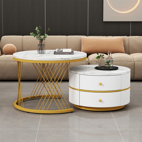Round nesting coffee table - coffee,