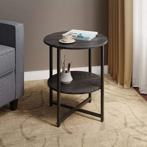 Small black round coffee - black, table