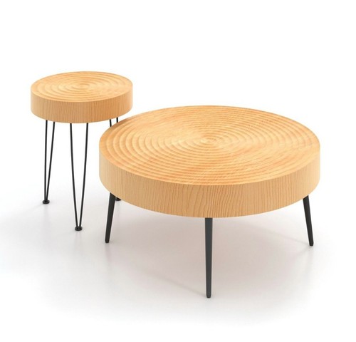 Costway set solid wood - of, 2