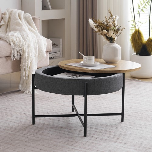 Round coffee table with - round,