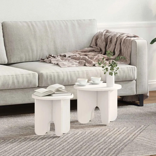 Coffee table white solid - coffee, pine