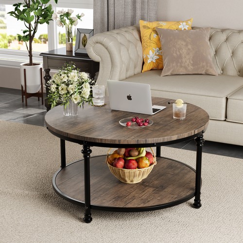 Tier round coffee table - 2-tier,
