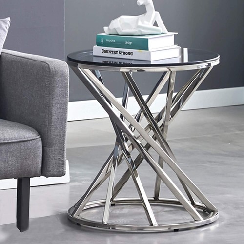 Round coffee table sofa side - table,
