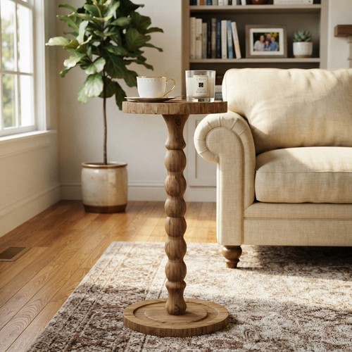 Compact round coffee table - round,